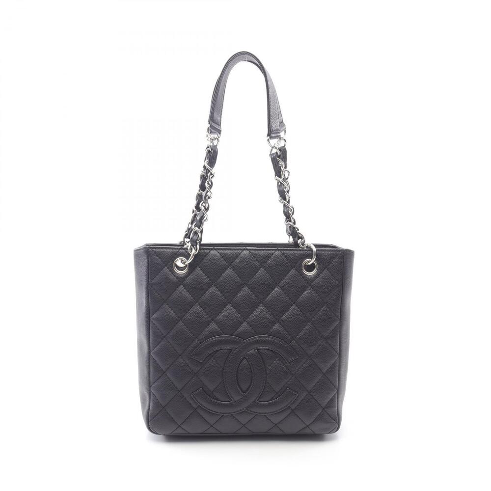 Chanel Matelasse PST Tote Bag Caviar Leather Grained Calfskin Black